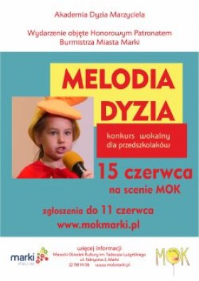 Akademia Dyzia Marzyciela - konkurs wokalny dla przedszkolaków z Marek.