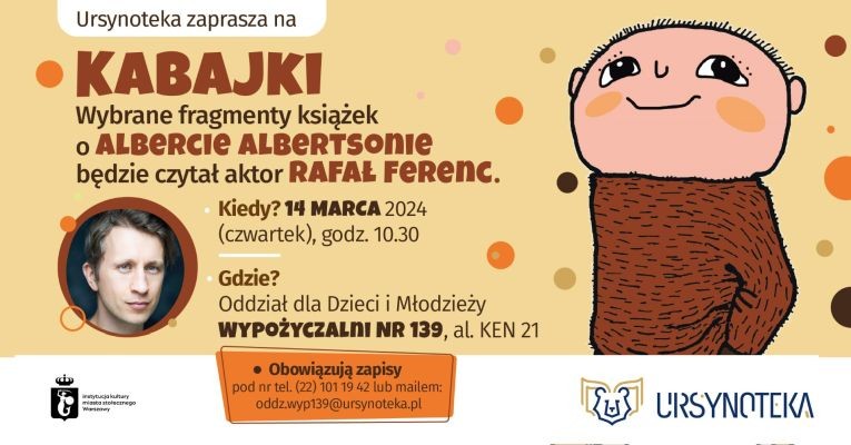 Kabajki - Rafał Ferenc czyta bajki na Ursynowie - City Media