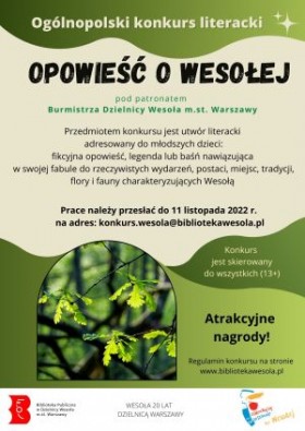 Konkurs literacki - opowieść o Wesołej