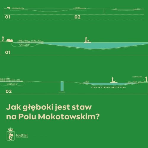 Apel - nie wchodźcie do stawu w parku Pole Mokotowskie