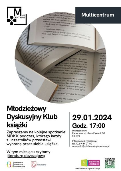 Młodzieżowy Dyskusyjny Klub Książki w Piasecznie - styczeń 24 - City Media