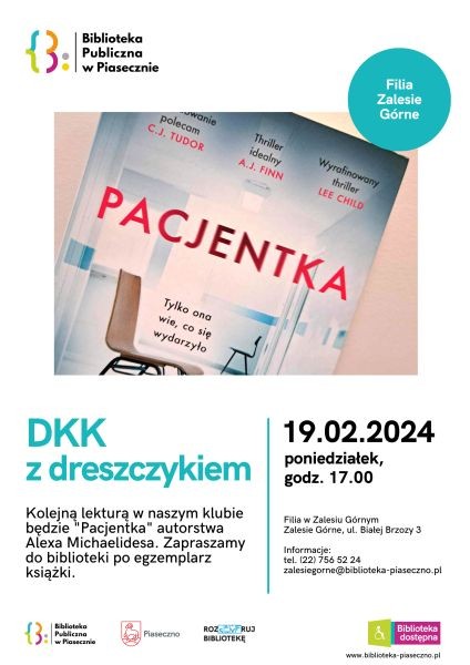 Pacjentka - spotkanie Dyskusyjnego Klubu Książki w Piasecznie - City Media