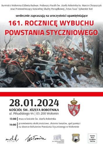 161. Rocznica Wybuchu Powstania Styczniowego - uroczystości w Wołominie - City Media