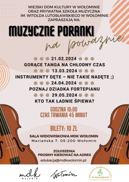 Muzyczne poranki na poważnie w Wołominie - City Media