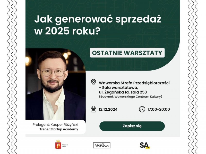 Jak generować sprzedaż w 2025 roku - szkolenie w Wawrze - City Media