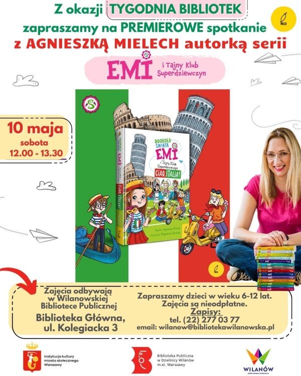Spotkanie autorskie z Agnieszką Mielech w Wilanowie - City Media